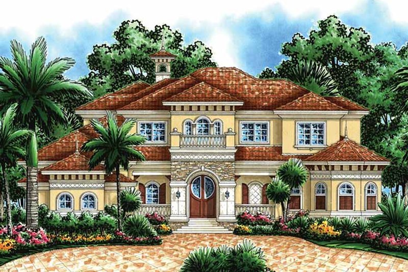 Home Plan - Exterior - Front Elevation 3 for Mediterranean House Plan #1017-44 - 4 bed, 5.5 bath