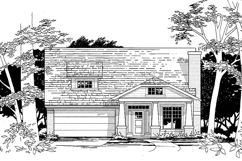Architectural House Design - Exterior - Front Elevation 3 for Craftsman House Plan #472-302 - 3 bed, 2.5 bath