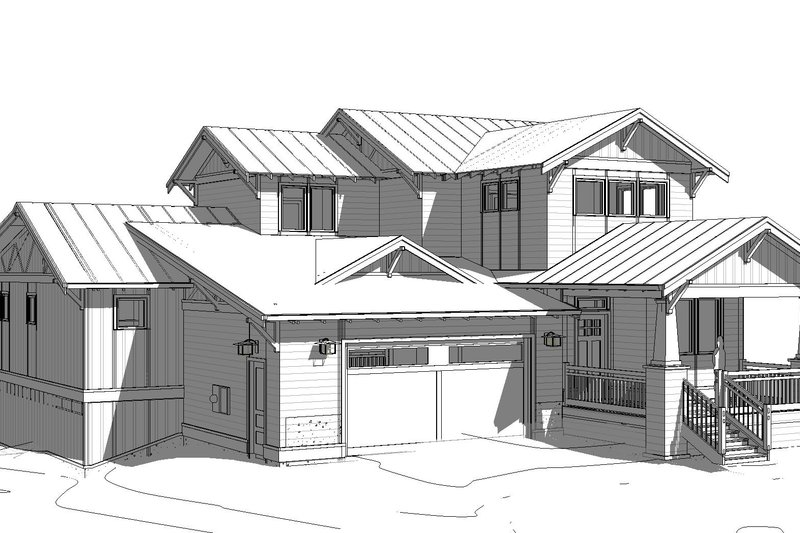 Craftsman Style House Plan - 4 Beds 2.5 Baths 2368 Sq/Ft Plan #895-100 ...