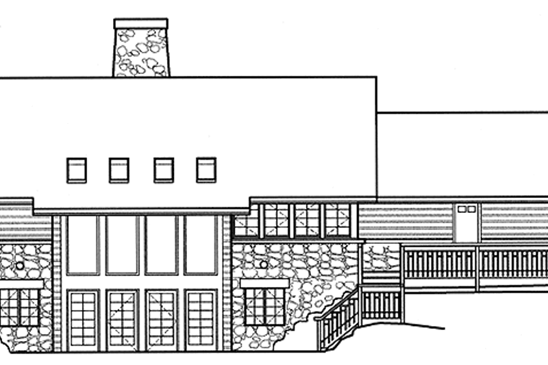 Dream House Plan - Exterior - Rear Elevation for Craftsman House Plan #965-4 - 3 bed, 3 bath