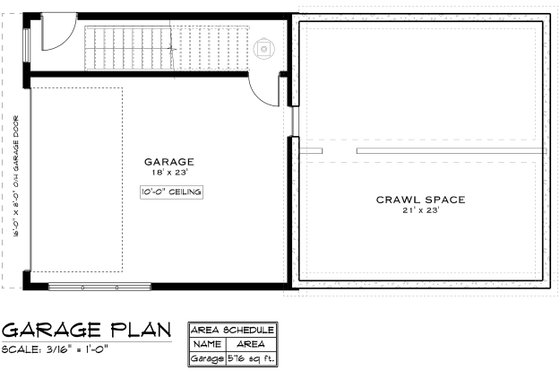 Floor Plan - Lower Floor for Cottage House Plan #1101-20 - 1 bed, 1 bath
