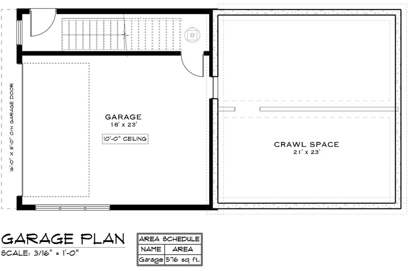 House Plan Design - Floor Plan - Lower Floor for Cottage House Plan #1101-20 - 1 bed, 1 bath