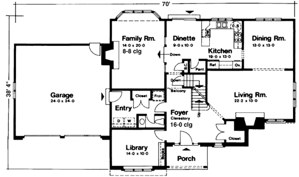 Dream House Plan - European Floor Plan - Main Floor Plan #1001-5