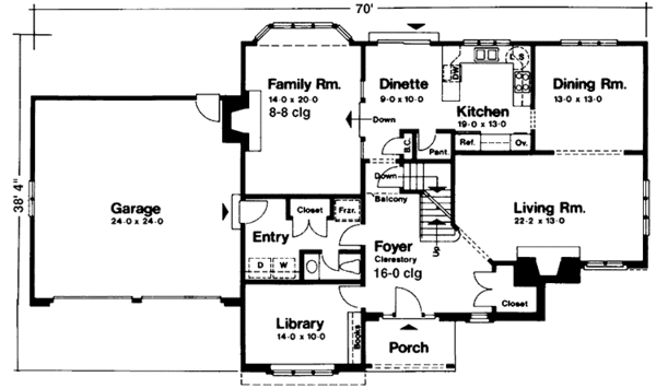 House Design - European Floor Plan - Main Floor Plan #1001-5