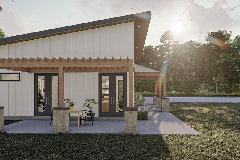 House Design - Exterior - Outdoor Living for Barndominium House Plan #455-251 - 4 bed, 2 bath