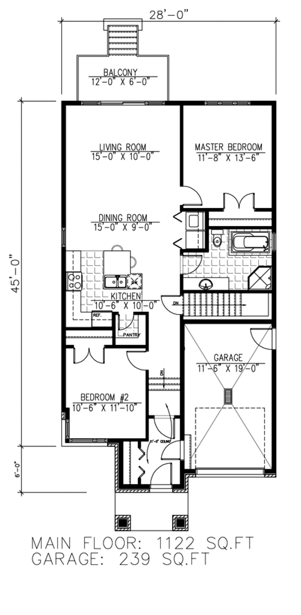 Modern Floor Plan - Main Floor Plan #138-383