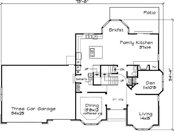 Home Plan - Prairie Floor Plan - Main Floor Plan #320-620