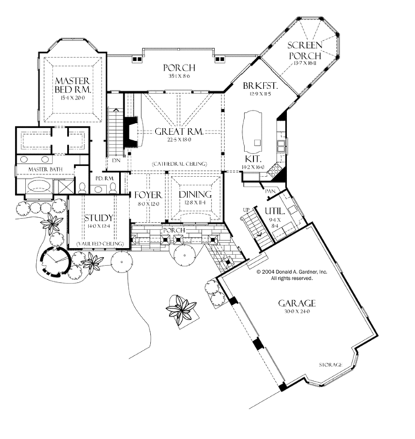 House Design - Craftsman Floor Plan - Main Floor Plan #929-932
