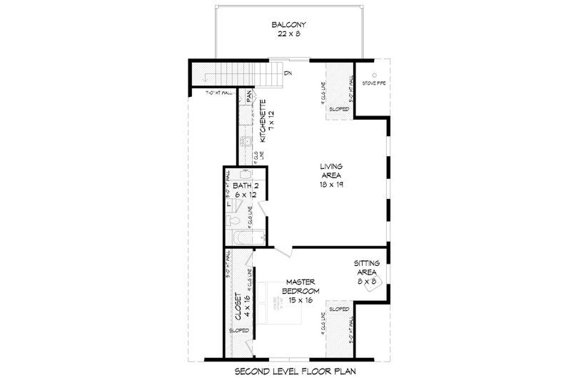 House Plan Design - Floor Plan - Upper Floor for Traditional House Plan #932-506 - 1 bed, 2 bath