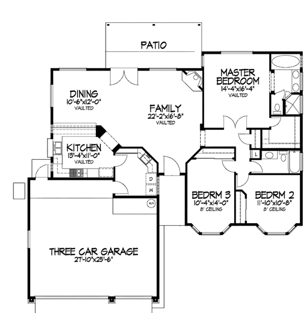 House Plan Design - Mediterranean Floor Plan - Main Floor Plan #320-985