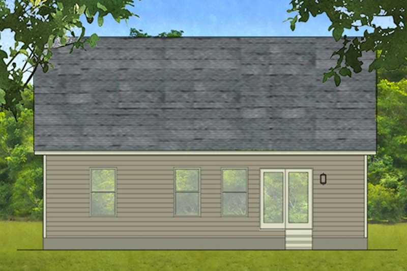 Home Plan - Exterior - Rear Elevation for Ranch House Plan #1010-199 - 3 bed, 2 bath