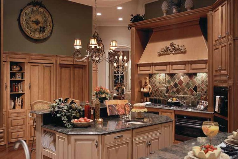 House Blueprint - Interior - Kitchen for Mediterranean House Plan #417-557 - 5 bed, 5 bath