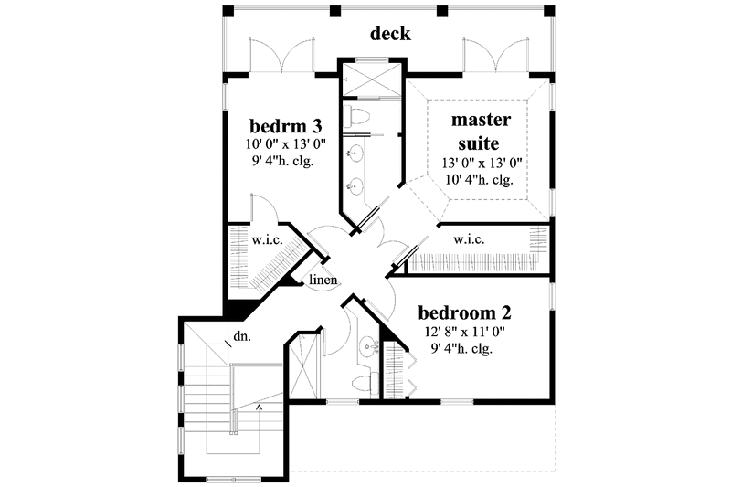 Home Plan - Floor Plan - Upper Floor for Mediterranean House Plan #930-167 - 3 bed, 2.5 bath