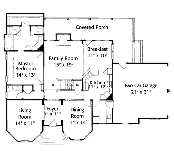 Dream House Plan - European Floor Plan - Main Floor Plan #429-31