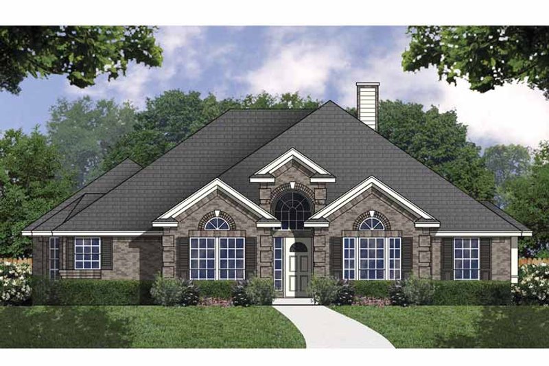 Architectural House Design - Exterior - Front Elevation 3 for Traditional House Plan #40-473 - 3 bed, 2 bath