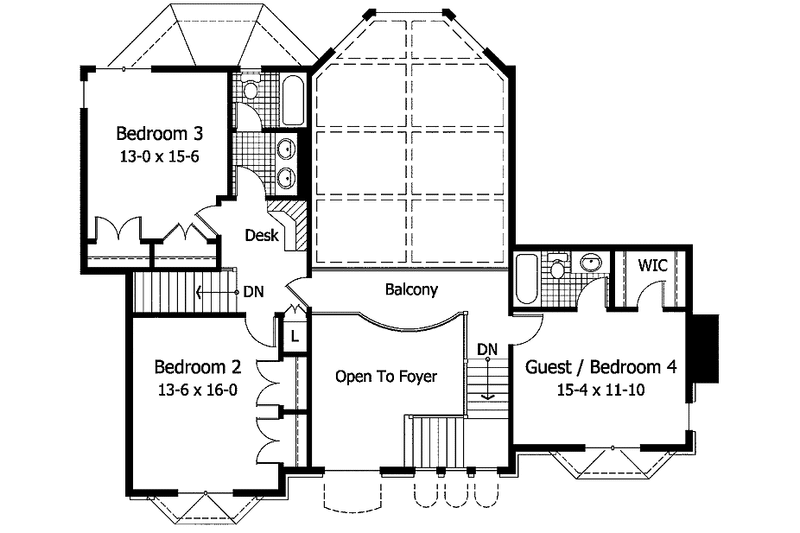Home Plan - Floor Plan - Upper Floor for Traditional House Plan #51-790 - 4 bed, 3 bath