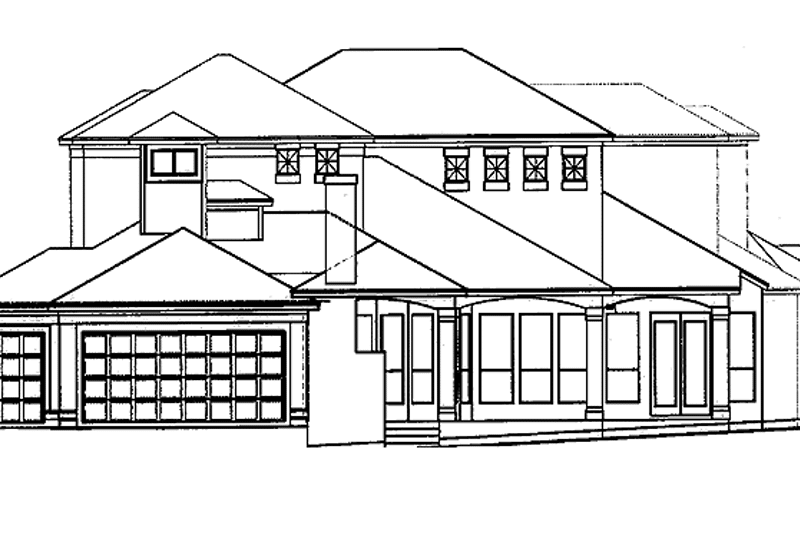 Dream House Plan - Exterior - Rear Elevation 1 for Mediterranean House Plan #952-196 - 4 bed, 4.5 bath
