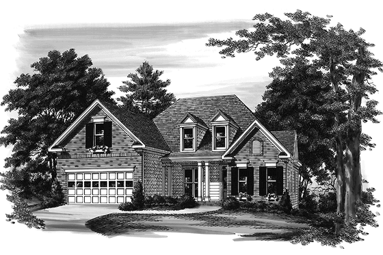 Exterior - Front Elevation 3 for Country House Plan #927-398 - 3 bed, 2.5 bath