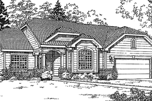 European Exterior - Front Elevation Plan #942-8