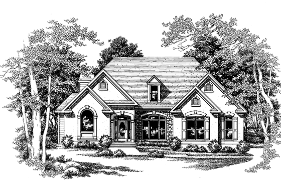 Exterior - Front Elevation 3 for Country House Plan #927-121 - 3 bed, 2.5 bath