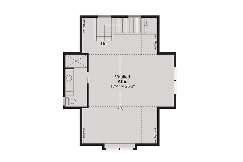 Home Plan - Floor Plan - Upper Floor for Craftsman House Plan #124-1425, 1 bath