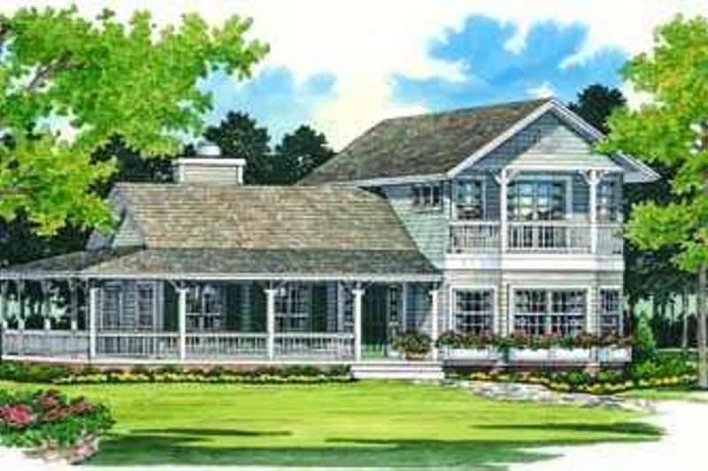 House Blueprint - Country Exterior - Front Elevation Plan #72-124