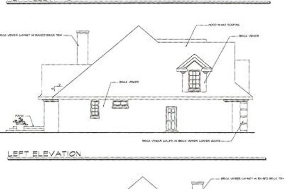 Exterior - Rear Elevation for Craftsman House Plan #124-418 - 4 bed, 3 bath