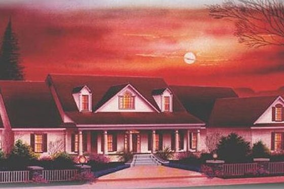 Exterior - Front Elevation for Country House Plan #15-136 - 4 bed, 3.5 bath
