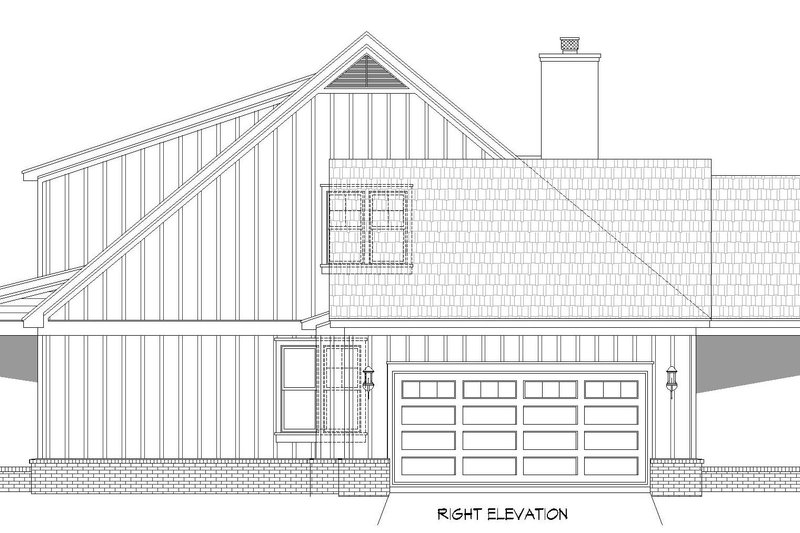 House Plan Design - Exterior - Other Elevation 1 for Farmhouse House Plan #932-709 - 4 bed, 3 bath