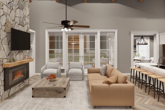 Interior - Family Room 2 for Farmhouse House Plan #923-359 - 5 bed, 3 bath