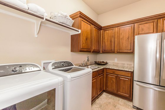 Interior - Laundry for European House Plan #80-200 - 4 bed, 4 bath