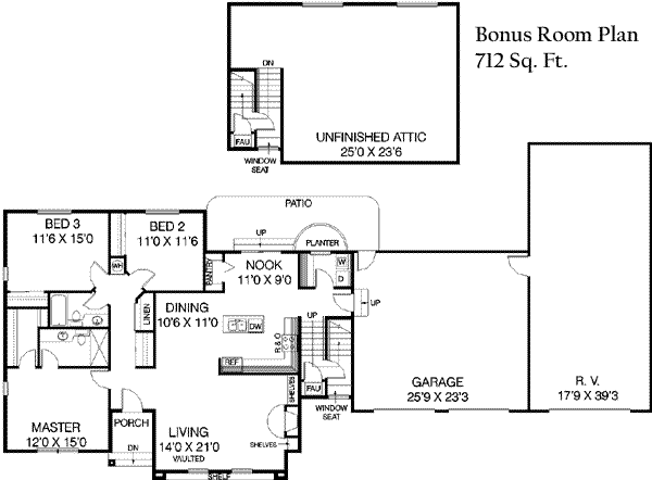 Contemporary Floor Plan - Main Floor Plan #60-367