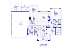 Floor Plan - Main Floor for Cottage House Plan #901-139 - 3 bed, 2.5 bath