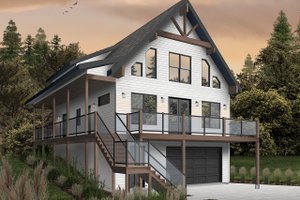 Cottage Exterior - Front Elevation Plan #23-2718