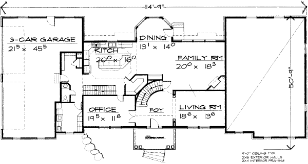 Southern Floor Plan - Main Floor Plan #308-160
