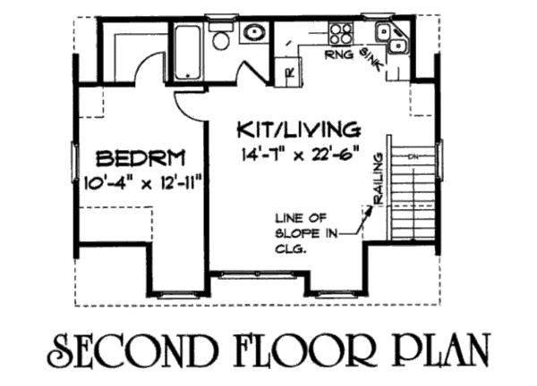 Traditional Floor Plan - Upper Floor Plan #75-196