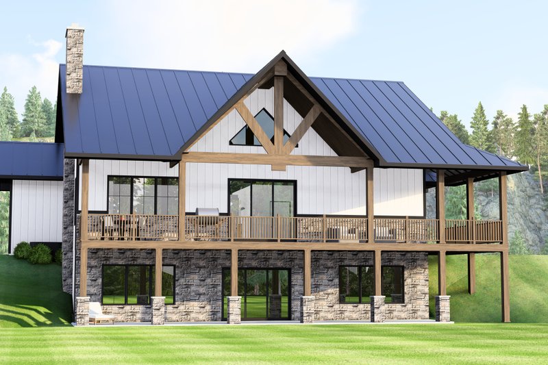 House Blueprint - Exterior - Other Elevation 2 for Barndominium House Plan #1064-394 - 3 bed, 3 bath