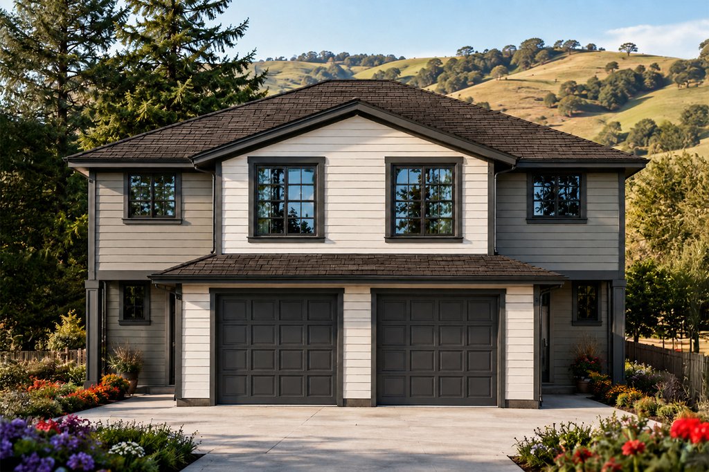 Exterior - Front Elevation 2 for Traditional House Plan #124-816 - 8 bed, 5 bath