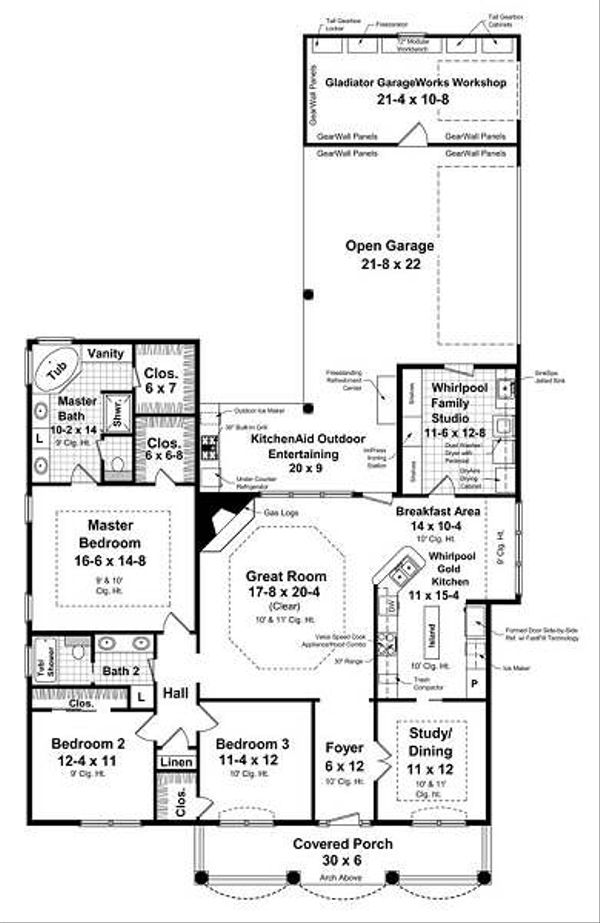 House Design - Traditional Floor Plan - Main Floor Plan #21-231