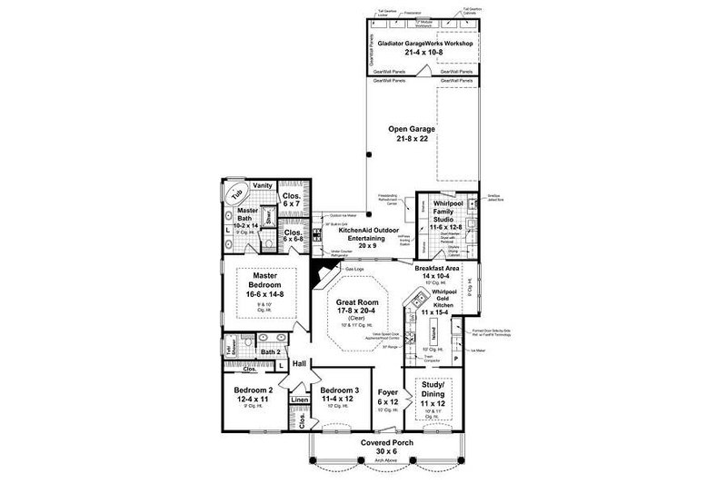 Dream House Plan - Floor Plan - Main Floor for Traditional House Plan #21-231 - 3 bed, 2 bath