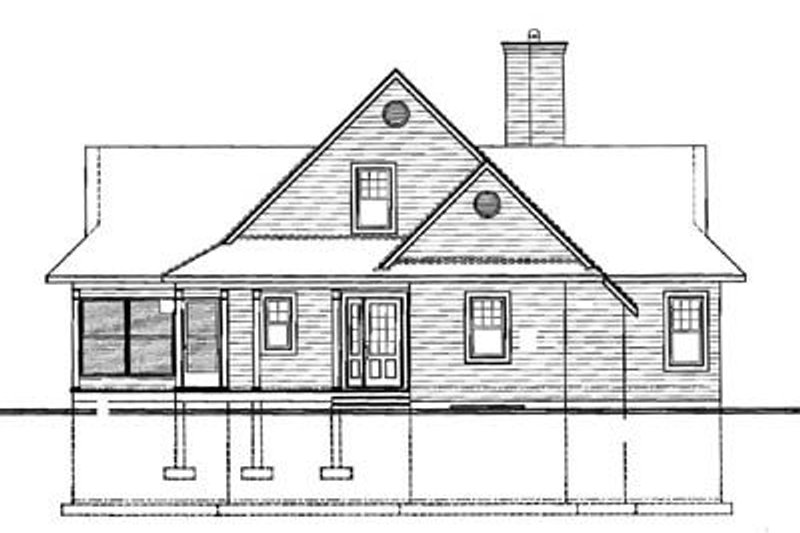 Home Plan - Exterior - Rear Elevation for Traditional House Plan #23-2067 - 3 bed, 2 bath