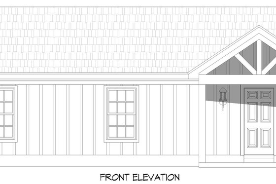 Exterior - Front Elevation 3 for Country House Plan #932-1279 - 2 bed, 2 bath