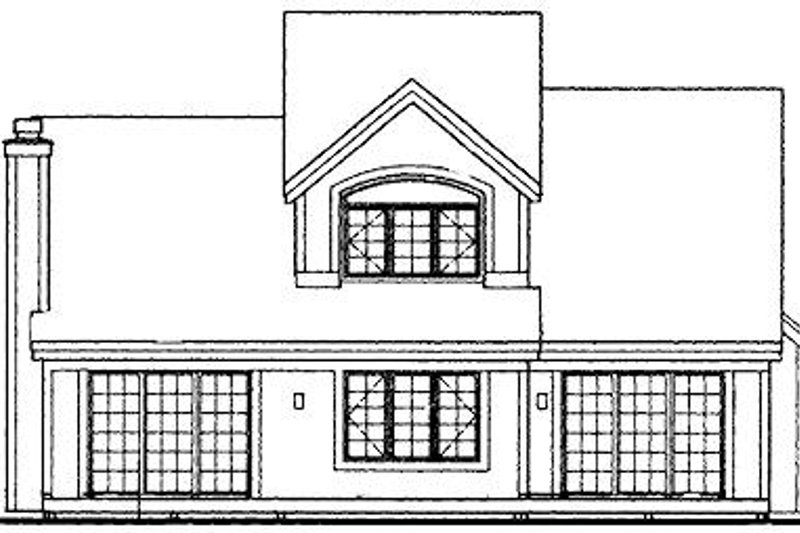 Home Plan - Exterior - Rear Elevation for Traditional House Plan #320-411 - 2 bed, 2.5 bath