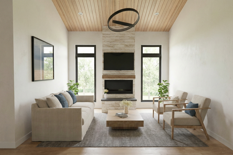 Home Plan - Interior - Family Room 2 for Modern House Plan #923-457 - 3 bed, 2.5 bath