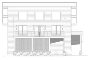 Exterior - Front Elevation 3 for Traditional House Plan #932-545 - 2 bed, 2 bath