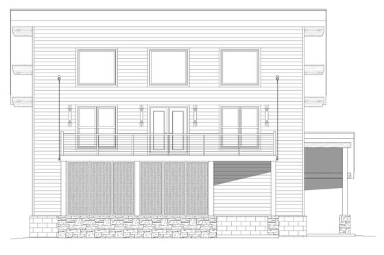 Exterior - Front Elevation 3 for Traditional House Plan #932-545 - 2 bed, 2 bath