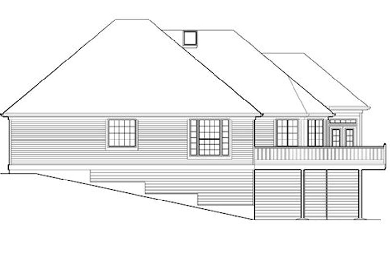 Home Plan - Exterior - Rear Elevation for Traditional House Plan #48-421 - 3 bed, 2 bath