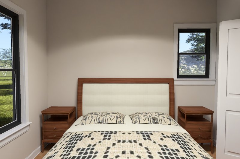 House Blueprint - Interior - Bedroom 1 for Modern House Plan #513-2452 - 2 bed, 1 bath