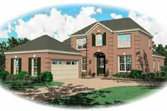 Exterior - Front Elevation for European House Plan #81-276 - 3 bed, 3 bath