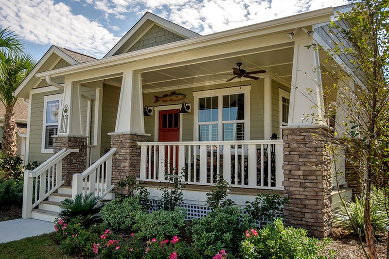 Dream House Plan - Exterior - Front Elevation 3 for Craftsman House Plan #461-54 - 3 bed, 2 bath
